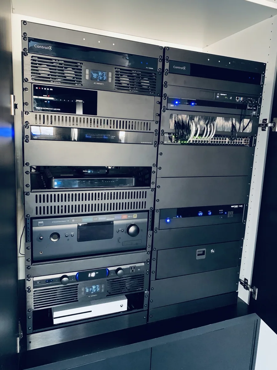 Integrated AV & Network Rack